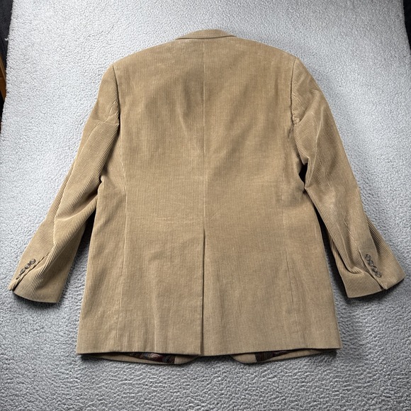 Lauren Ralph Lauren Corduroy Blazer Mens 42L LONG Sport Coat Paisley Lined - Picture 7 of 15